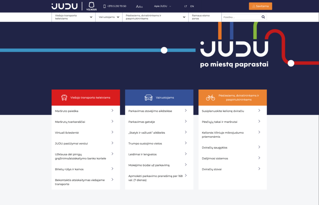 Vilniaus miesto transporto elektroninių bilietų ir parkavimo paslaugų užsakymo savitarnos sistema